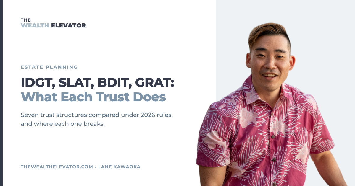Lane Kawaoka beside the headline IDGT, SLAT, BDIT, GRAT: What Each Trust Does